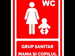 Indicator rosu pentru grup sanitar mama si copilul